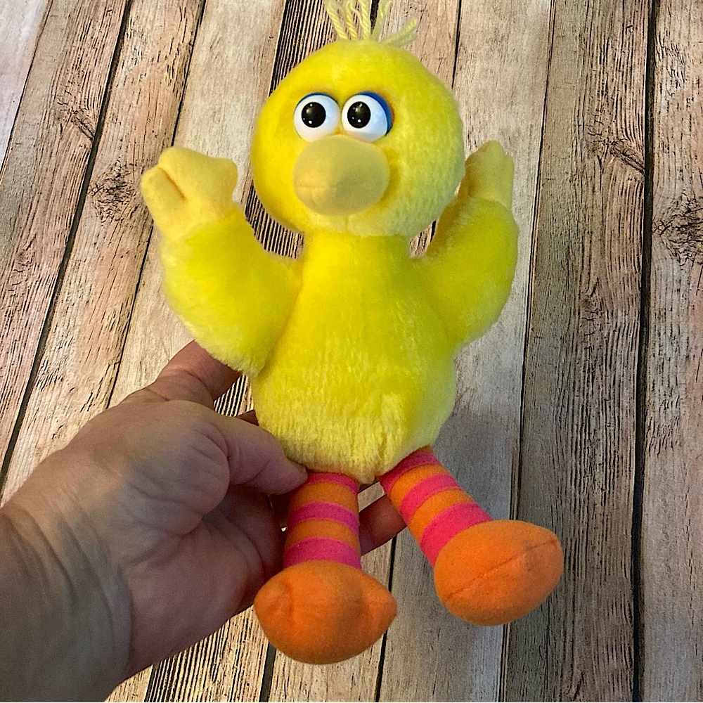 Vintage 1995 Sesame Street Big Bird Plush Stuffed Animal Tyco Jim Henson 10”